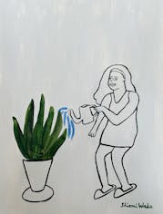 Water the plant (水やり)